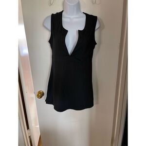Lucy Activewear Black Split Neckline
Sleeveless Workout Top Size S